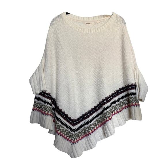 Anthropologie Sleeping on Snow Woodland Stroll poncho sweater S boho softgirl - Picture 3 of 12